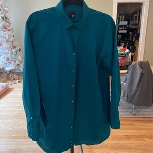 JF J.Ferrar Turquoise Slim Fit Shirt